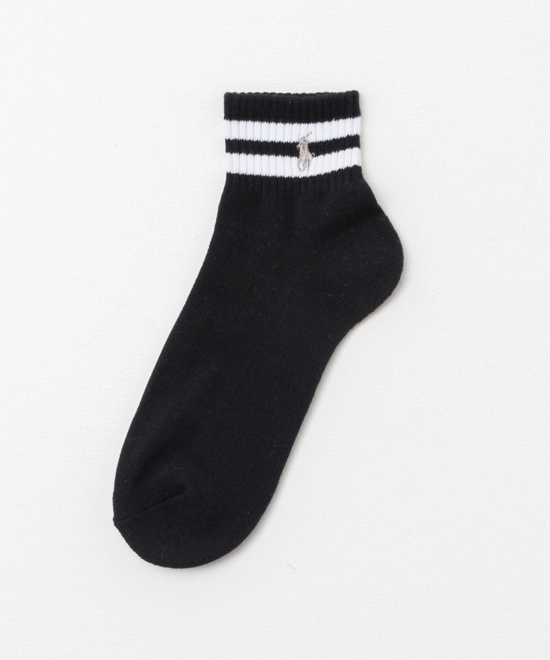 POLO RALPH LAUREN クォーターソックス ライン 3足組 メンズ商品画像-3