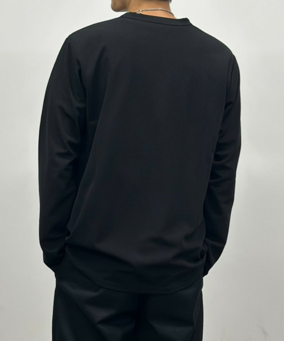 NAVY ジョーゼット長袖Tシャツ メンズ