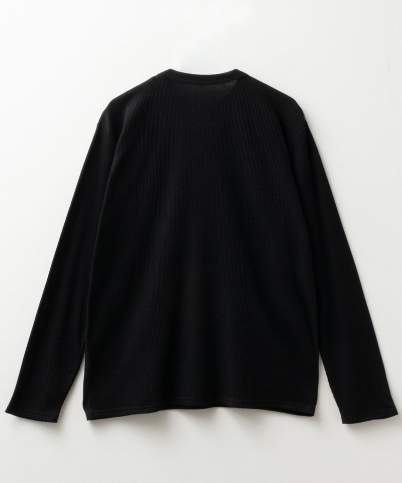 [期間限定価格]NAVY  ワッフルクルーネック長袖Tシャツ メンズ商品画像-14