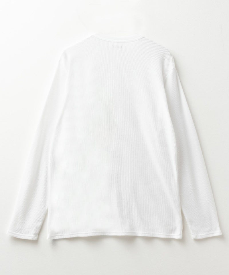 [期間限定価格]NAVY  ワッフルクルーネック長袖Tシャツ メンズ商品画像-18