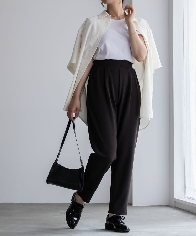 NAVY ジョーゼットテーパードパンツ レディース商品画像-4