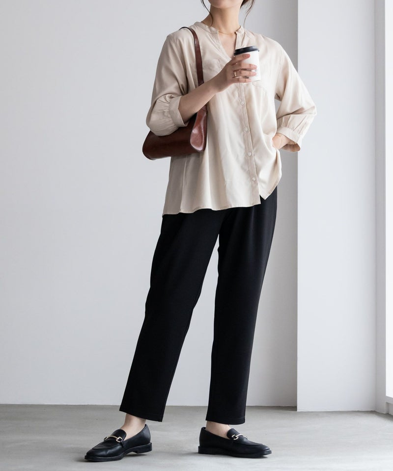 NAVY ジョーゼットテーパードパンツ レディース商品画像-5