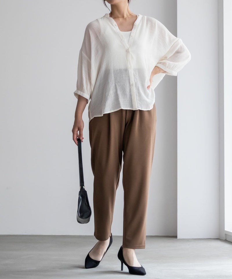 NAVY ジョーゼットテーパードパンツ レディース商品画像-6