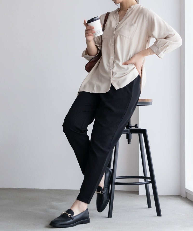 NAVY ジョーゼットテーパードパンツ レディース商品画像-11