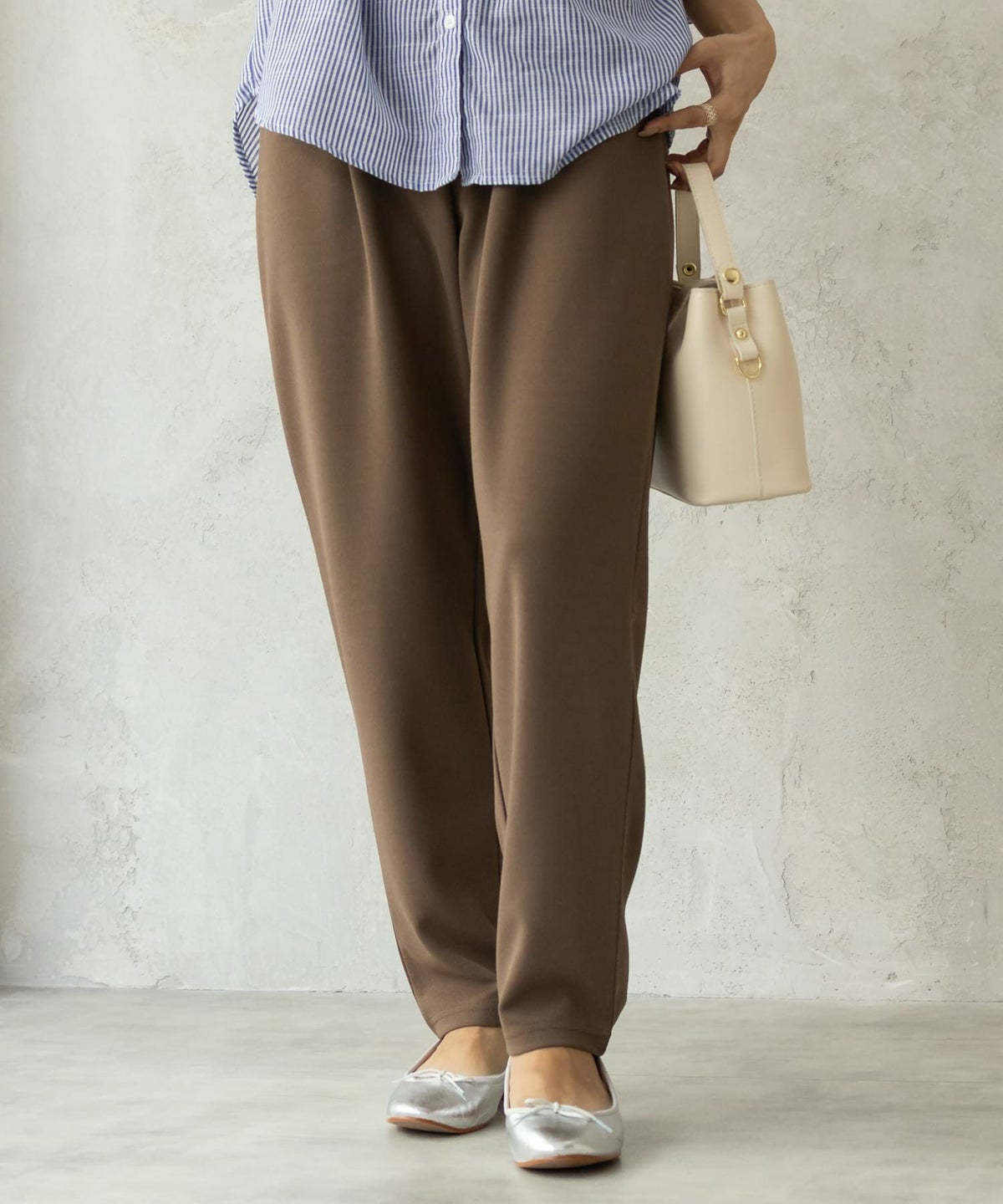 NAVY ジョーゼットテーパードパンツ レディース