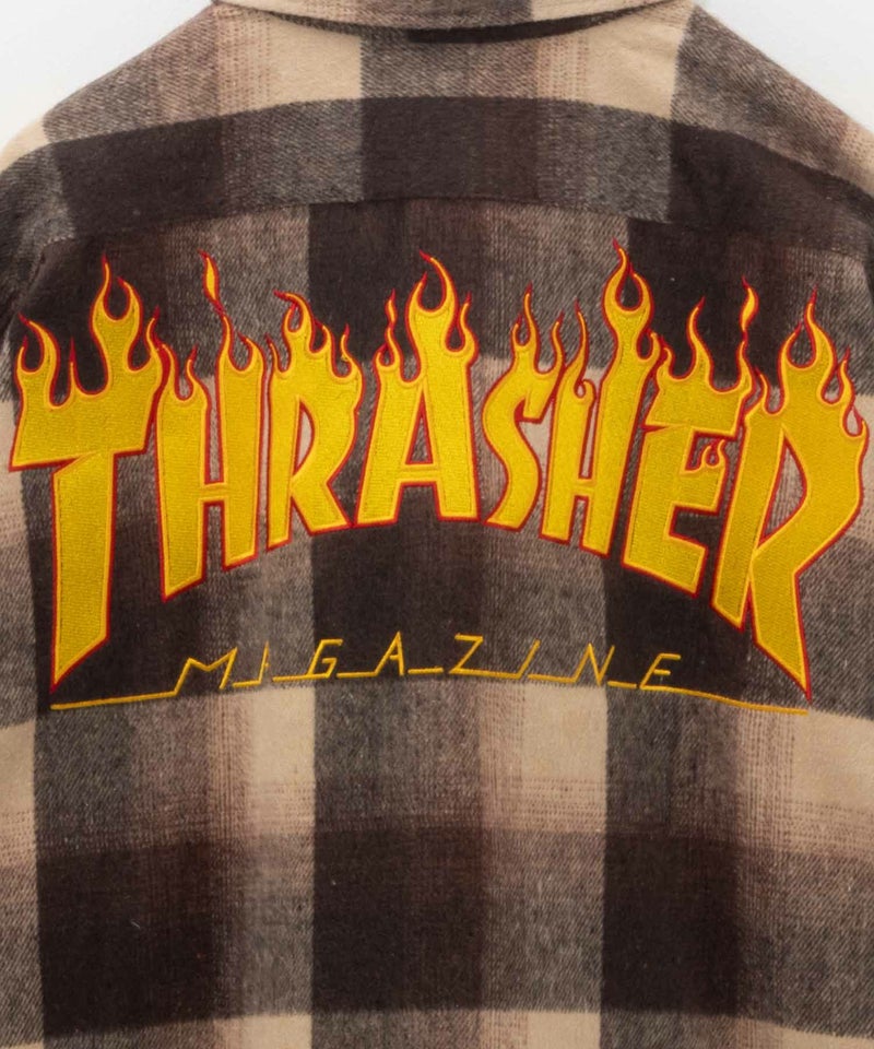 [期間限定価格]THRASHER  バック刺繍ルーズサイズネルチェックシャツ メンズ商品画像-10