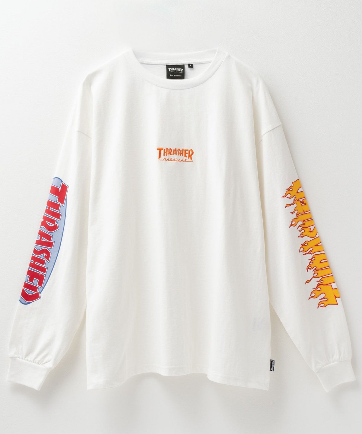 THRASHER 天竺袖プリント長袖Tシャツ メンズ