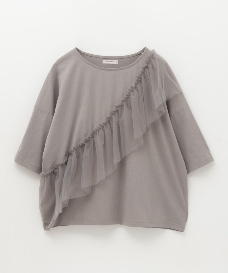 Howdy Marie 身頃チュール5分袖Tシャツ レディース メール便 対応商品商品画像-21