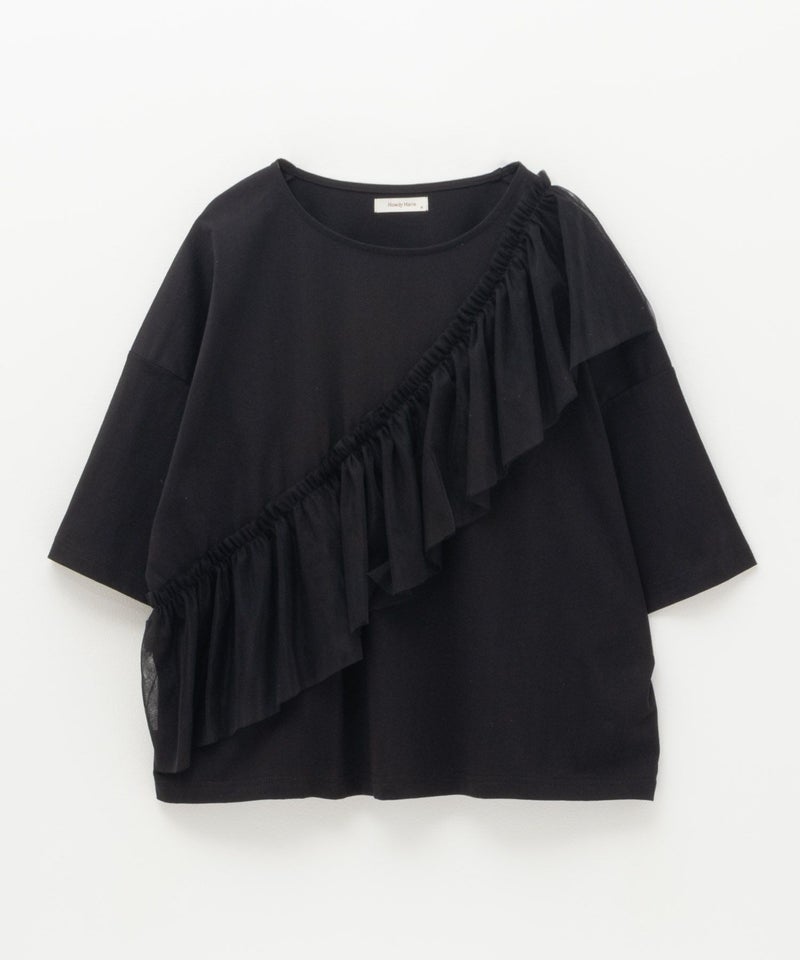 Howdy Marie 身頃チュール5分袖Tシャツ レディース メール便 対応商品商品画像-25