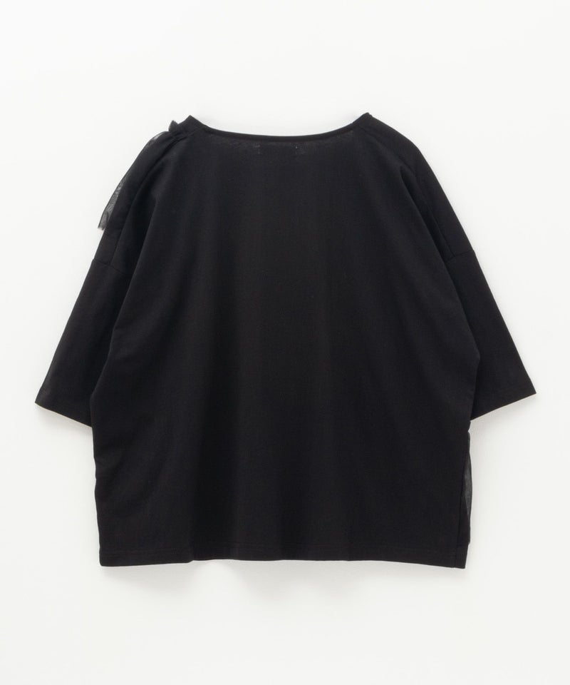 Howdy Marie  身頃チュール5分袖Tシャツ レディース メール便 対応商品商品画像-26