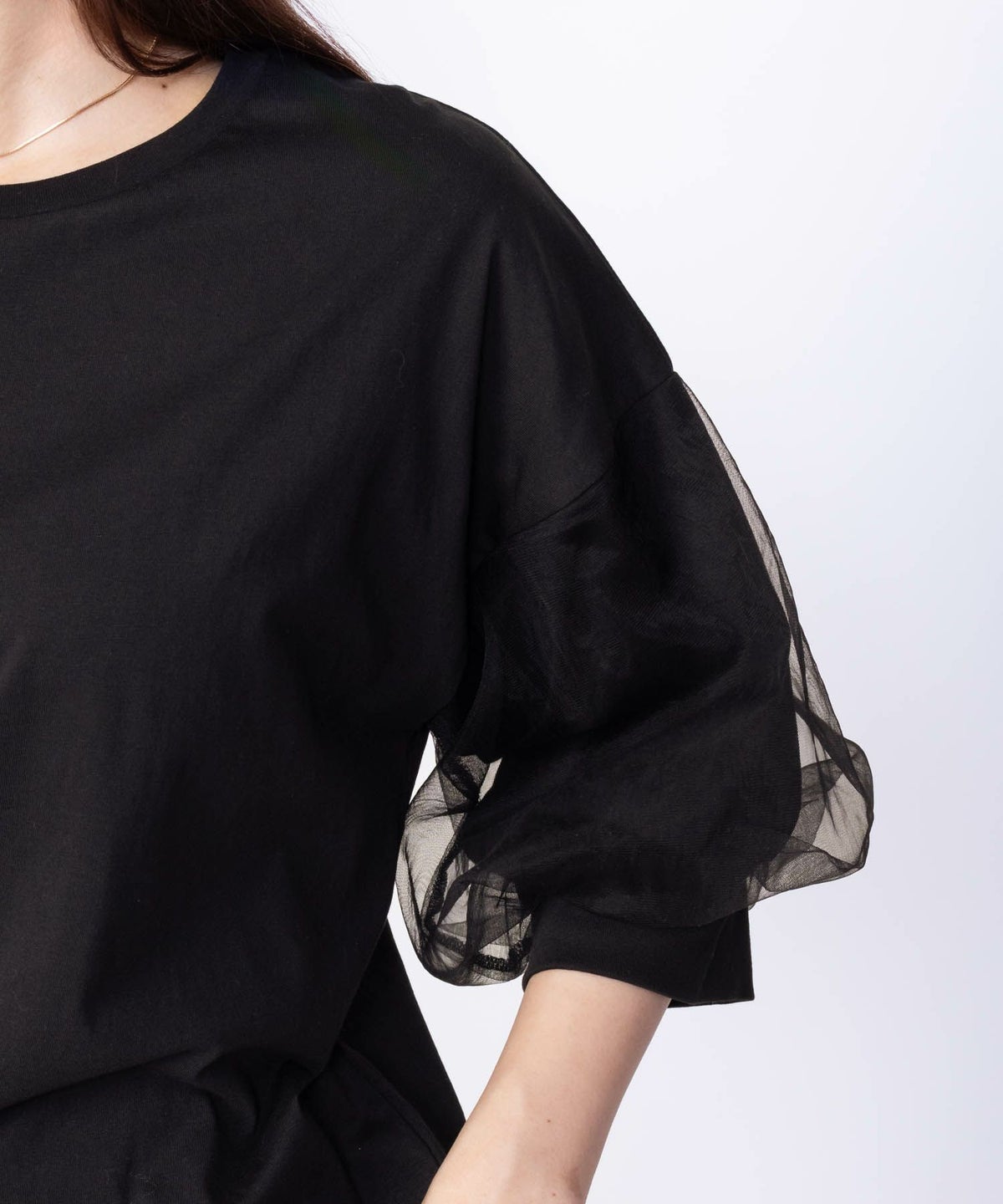 Howdy Marie 袖チュール5分袖Tシャツ レディース ネコポス 対応商品