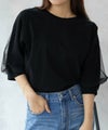 Howdy Marie 袖チュール5分袖Tシャツ レディース メール便 対応商品商品サムネイル-13