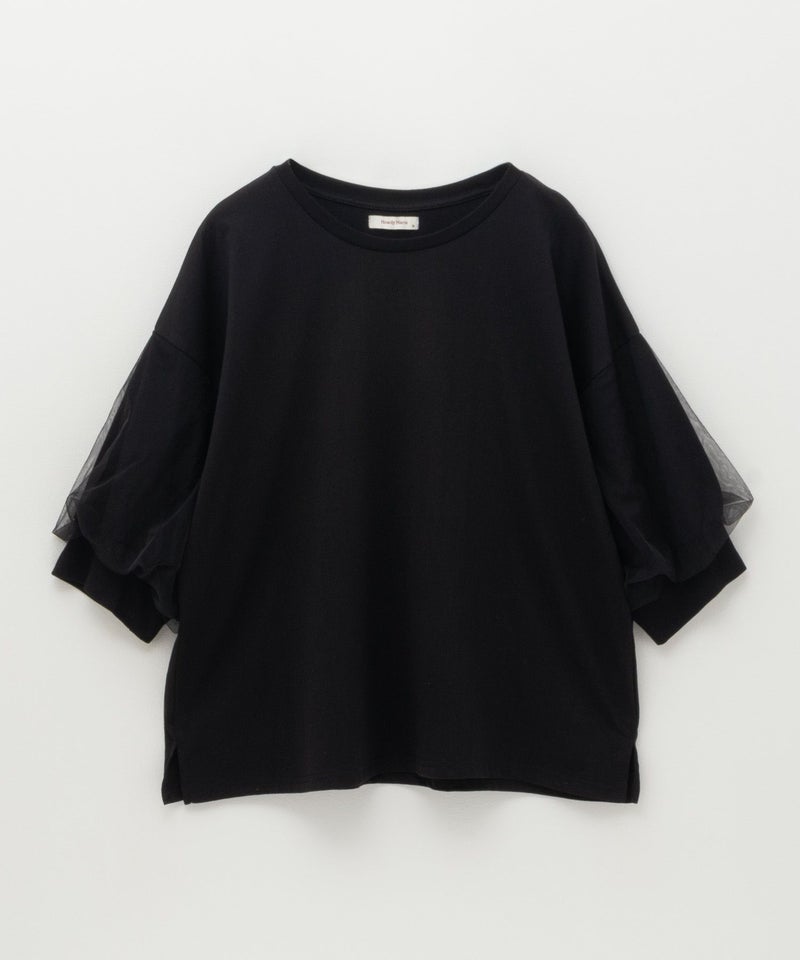 Howdy Marie  袖チュール5分袖Tシャツ レディース メール便 対応商品商品画像-21