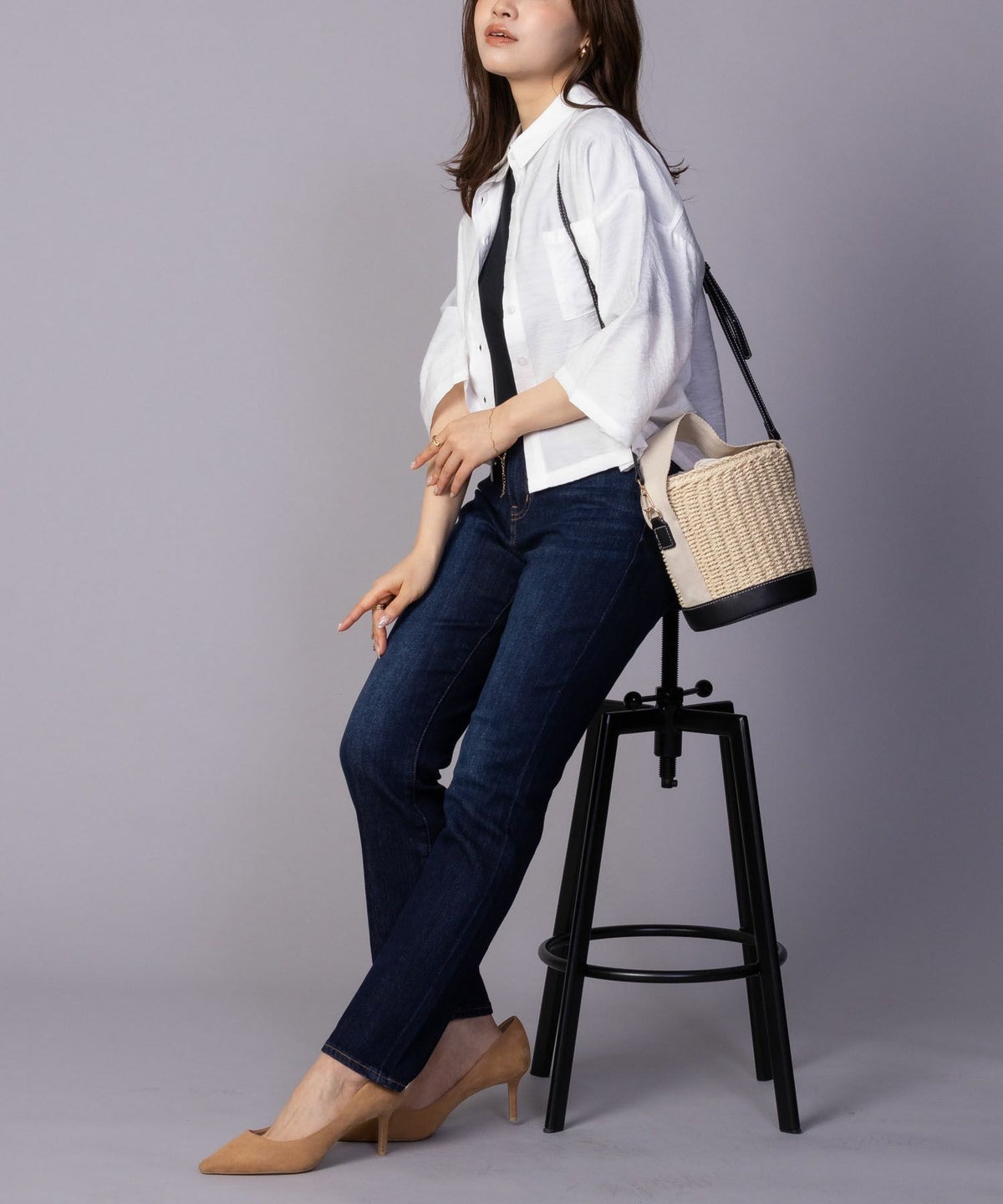 NAVY 毎日はきたくなるデニム「マイデニ」 スリムストレート レディース