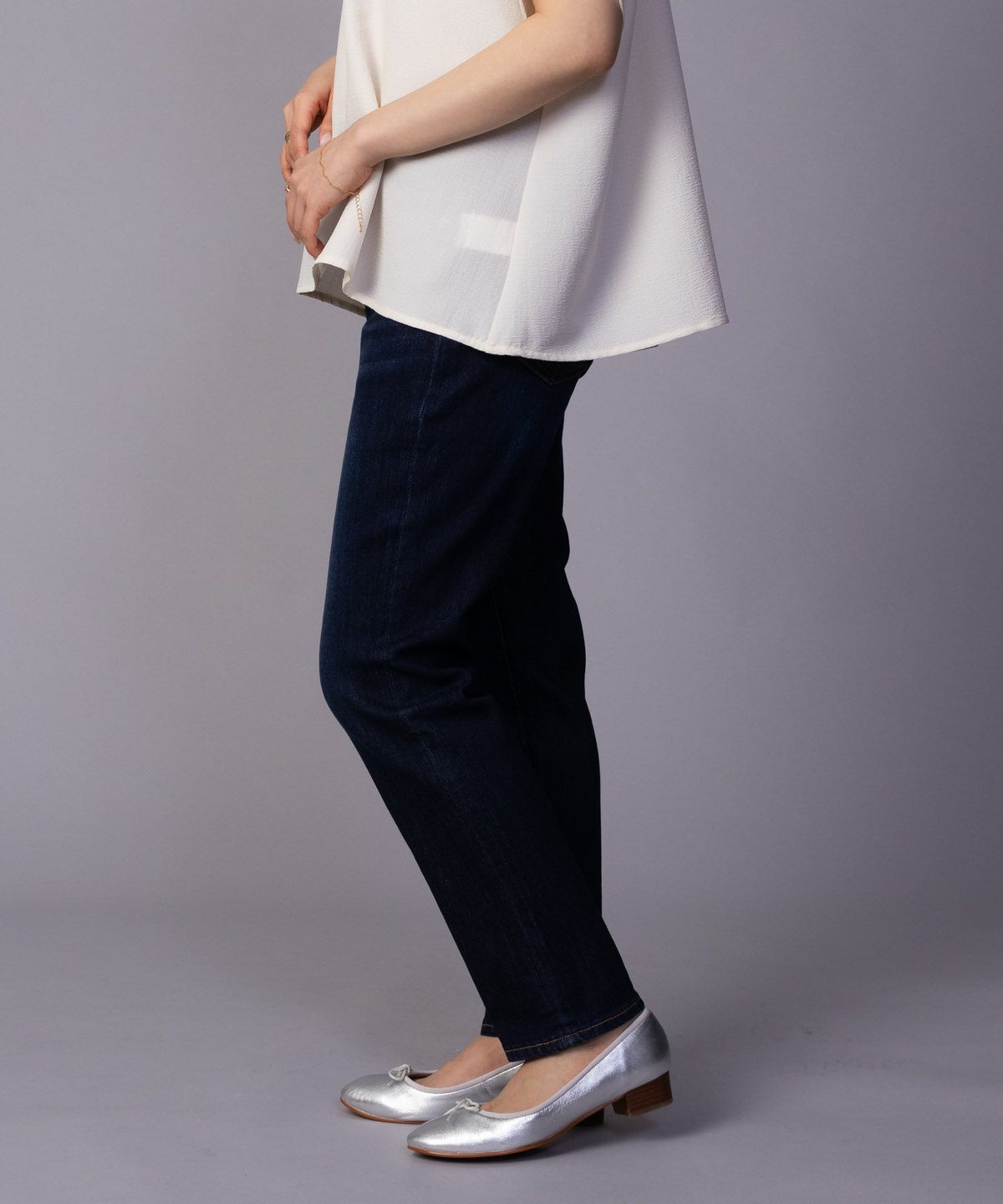 NAVY 毎日はきたくなるデニム「マイデニ」 テーパード レディース