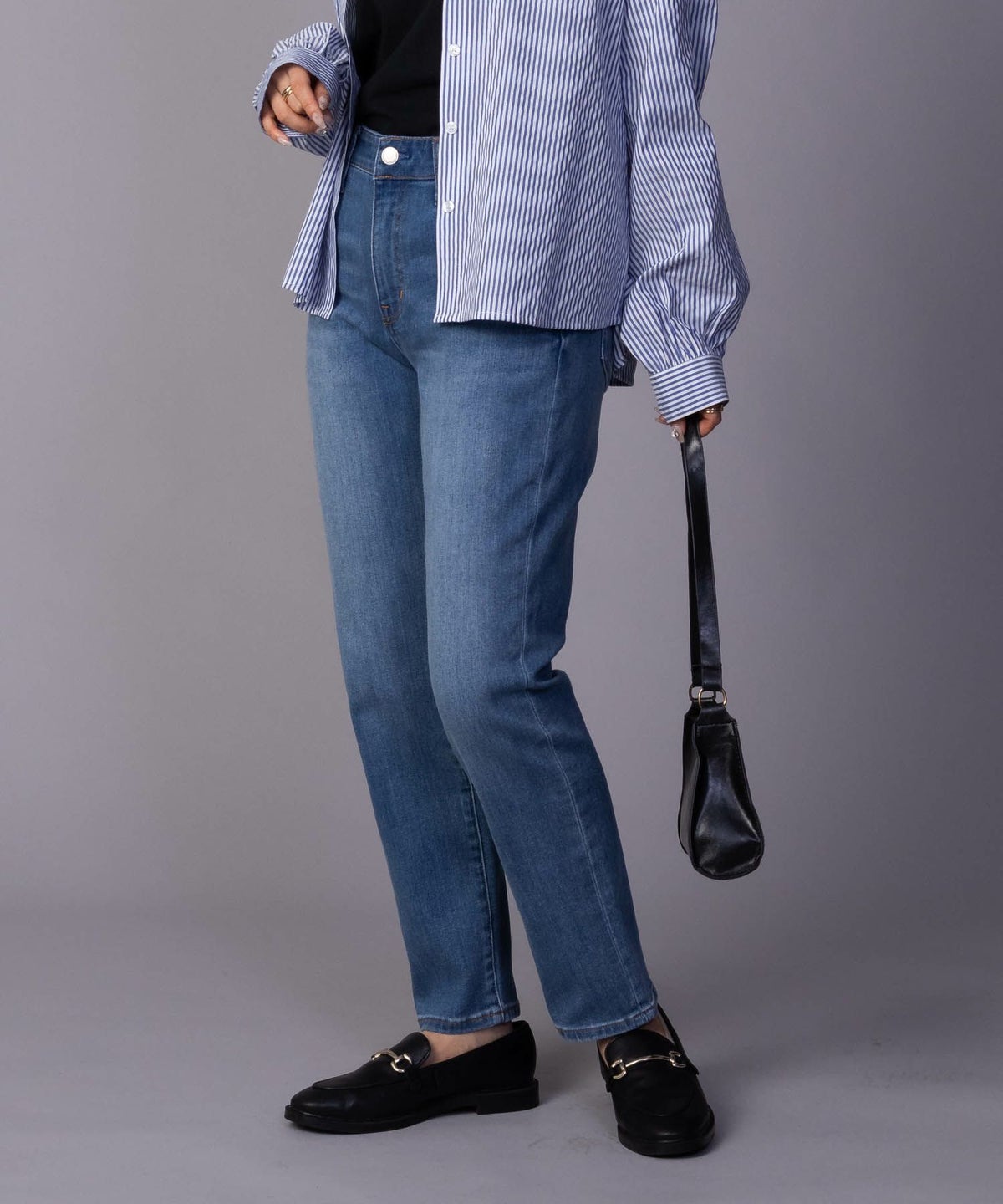 NAVY 毎日はきたくなるデニム「マイデニ」 テーパード レディース