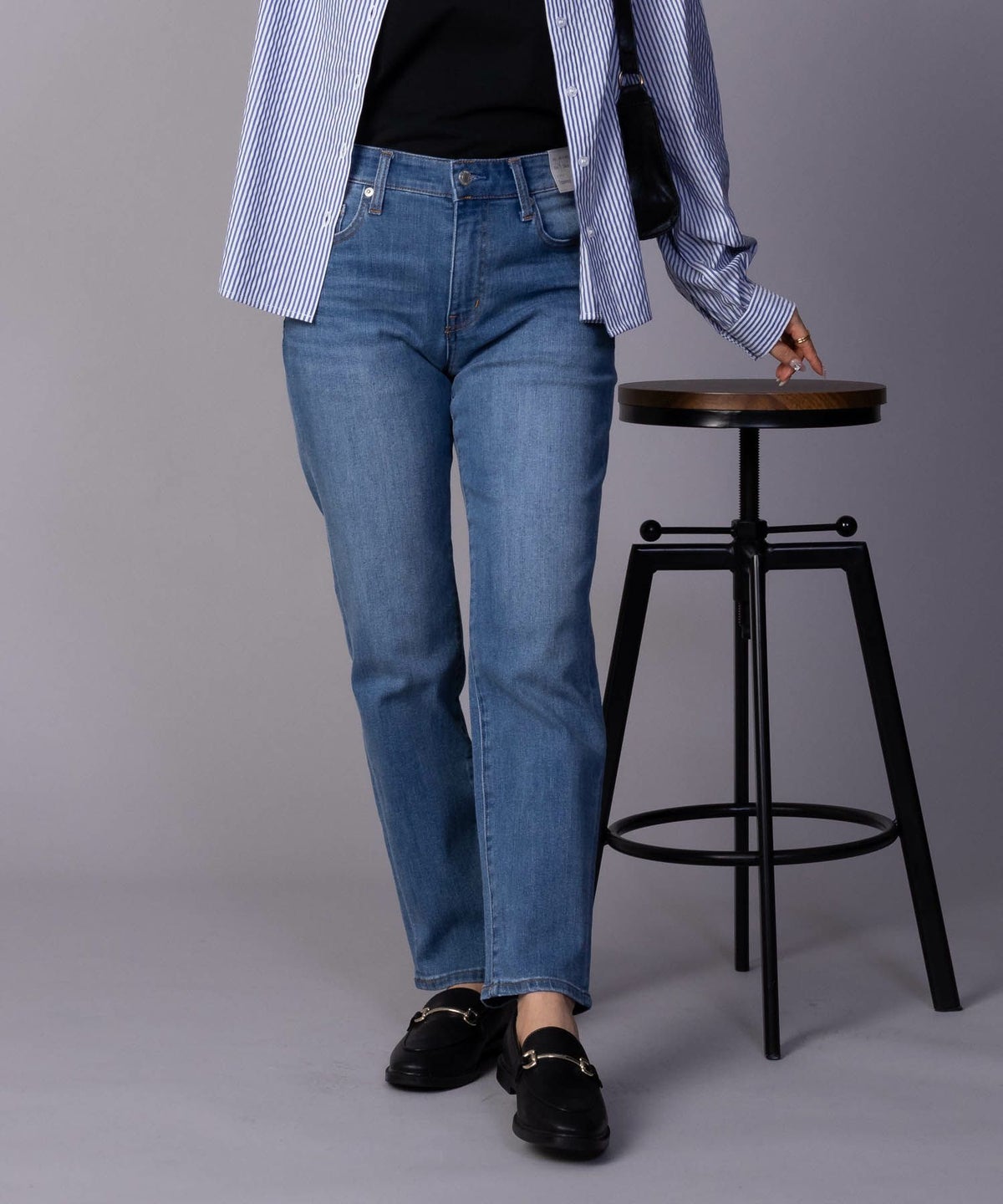 NAVY 毎日はきたくなるデニム「マイデニ」 テーパード レディース