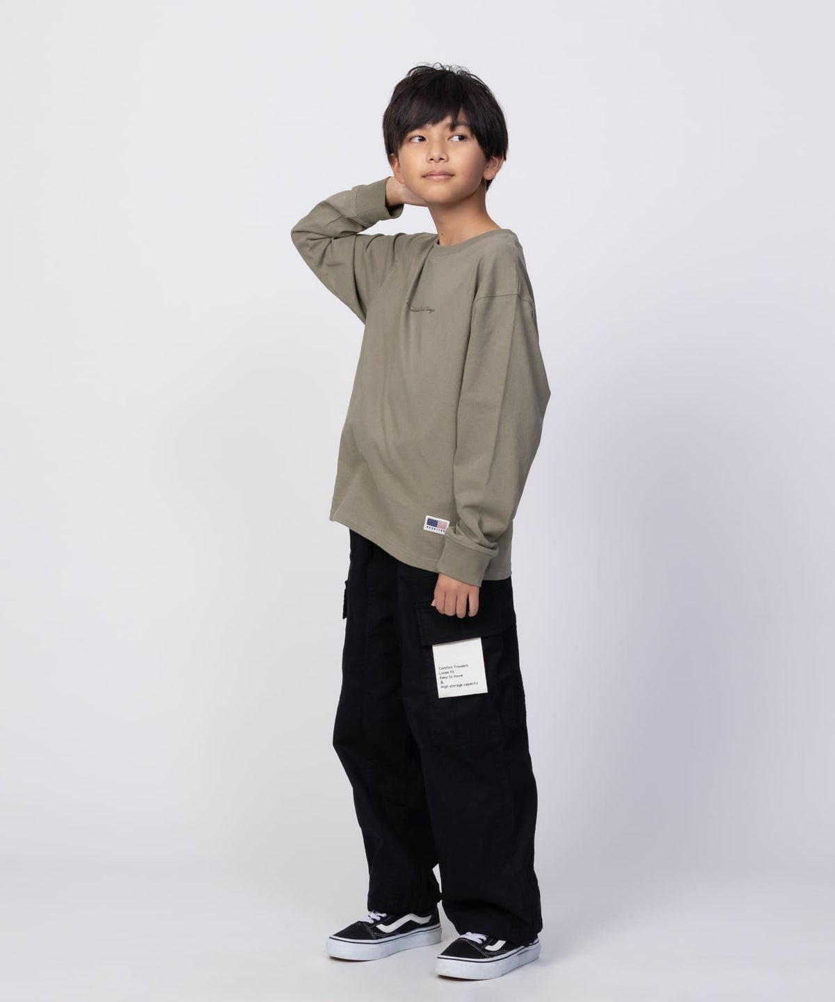 NAVY USコットン プリント長袖Tシャツ キッズ ネコポス 対応商品