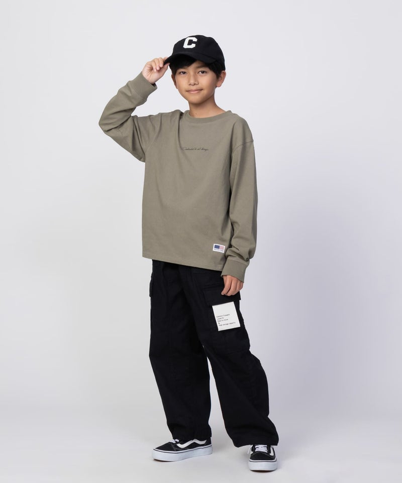 NAVY  USコットン プリント長袖Tシャツ キッズ メール便 対応商品商品画像-27