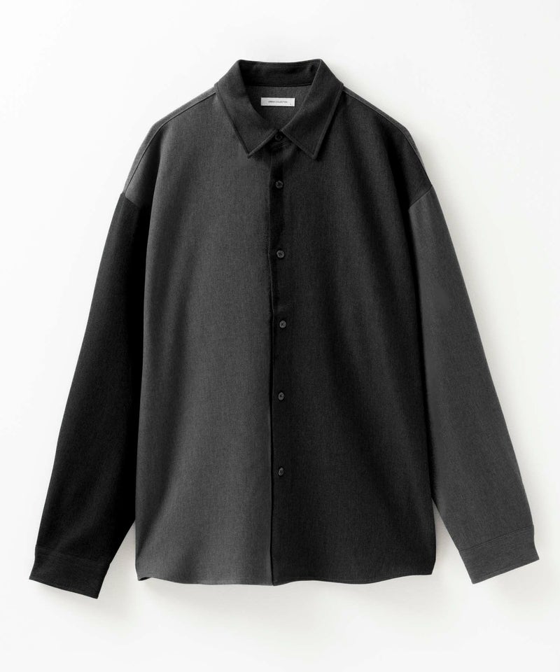URBAN COLLECTION ウール調切替シャツ メンズ商品画像-7