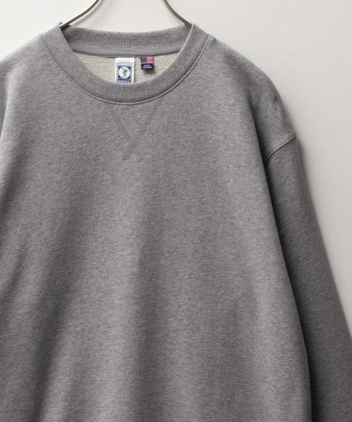 DISCUS 裏毛スウェットクルーネック メンズ