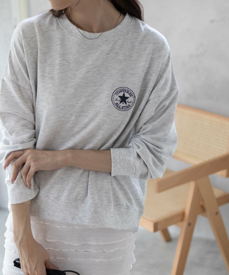 CONVERSE エンブレムミニ裏毛トレーナー レディース商品画像-5