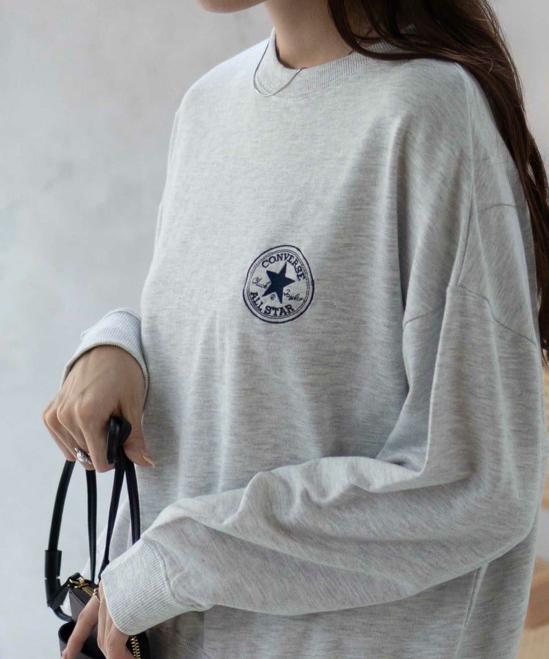 CONVERSE エンブレムミニ裏毛トレーナー レディース商品画像-6