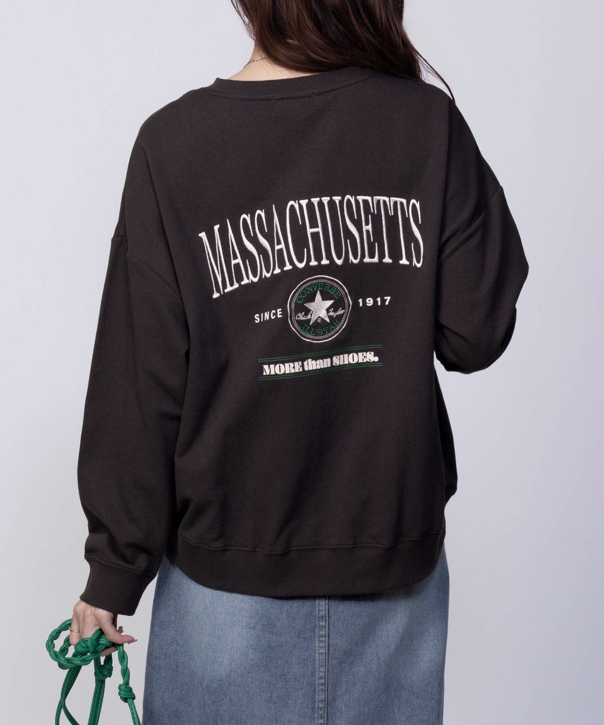 CONVERSE エンブレムミニ裏毛トレーナー レディース