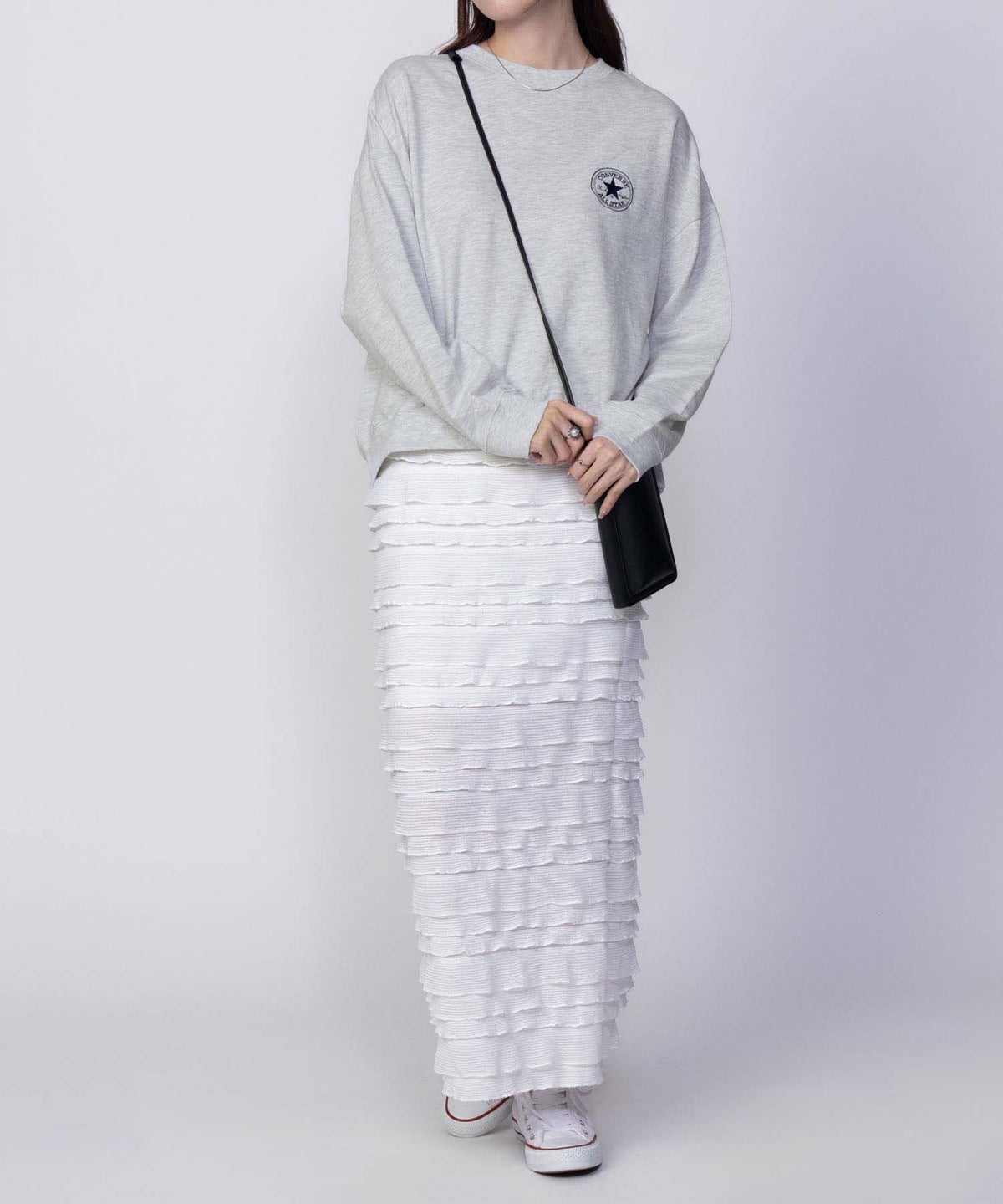 CONVERSE エンブレムミニ裏毛トレーナー レディース