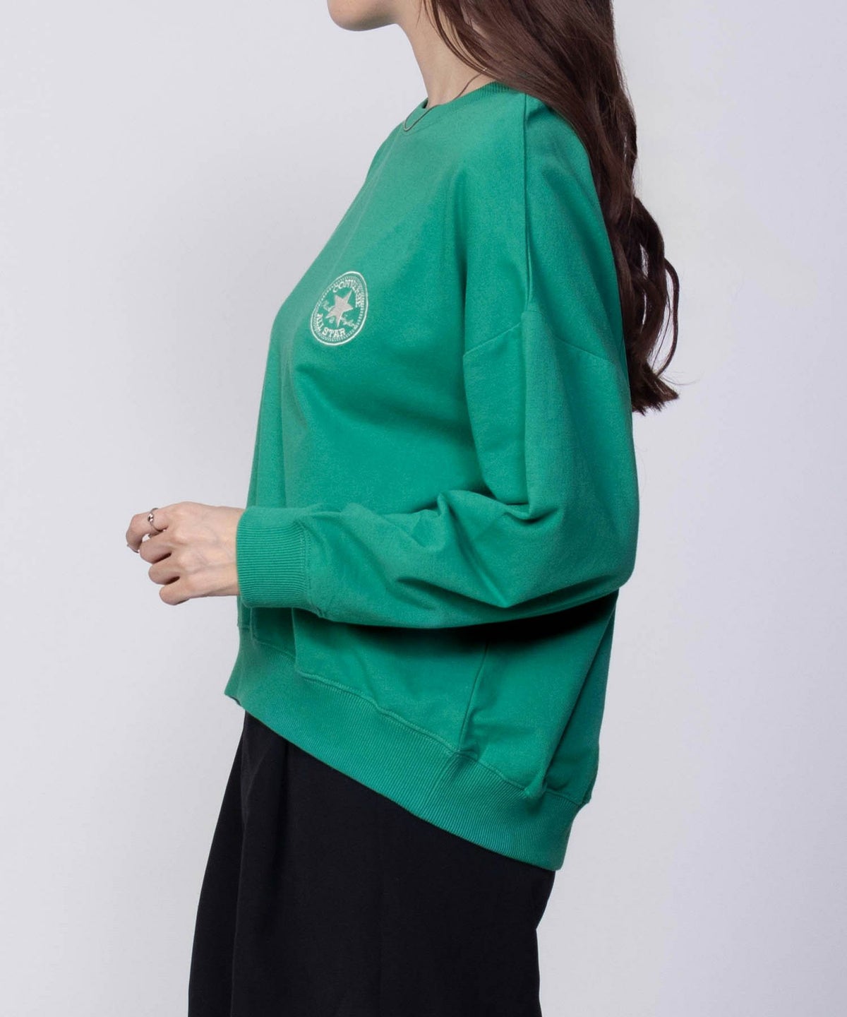 CONVERSE エンブレムミニ裏毛トレーナー レディース