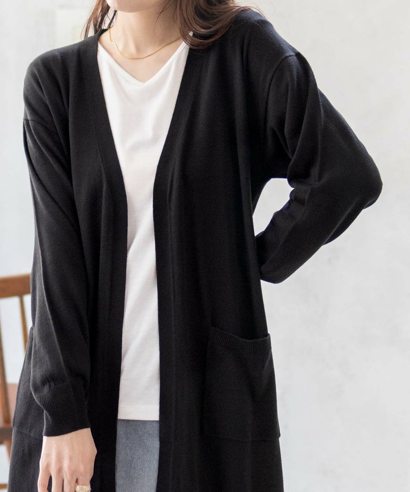 [期間限定knit]nAvy ロングトッパーアンサンブル レディース商品画像-2