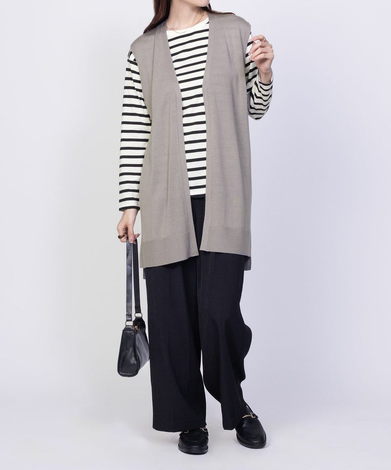 [期間限定knit]nAvy ロングジレアンサンブル レディース商品画像-9