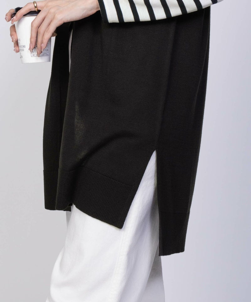 [期間限定knit]nAvy ロングジレアンサンブル レディース商品画像-12