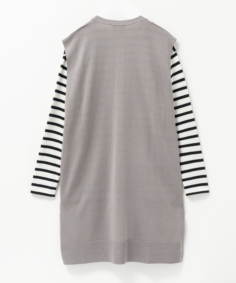 [期間限定knit]nAvy ロングジレアンサンブル レディース商品画像-16