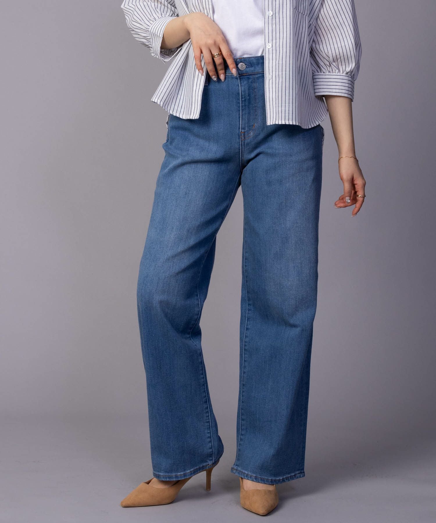 nAvy 毎日はきたくなるデニム「マイデニ」 ワイドパンツ レディース