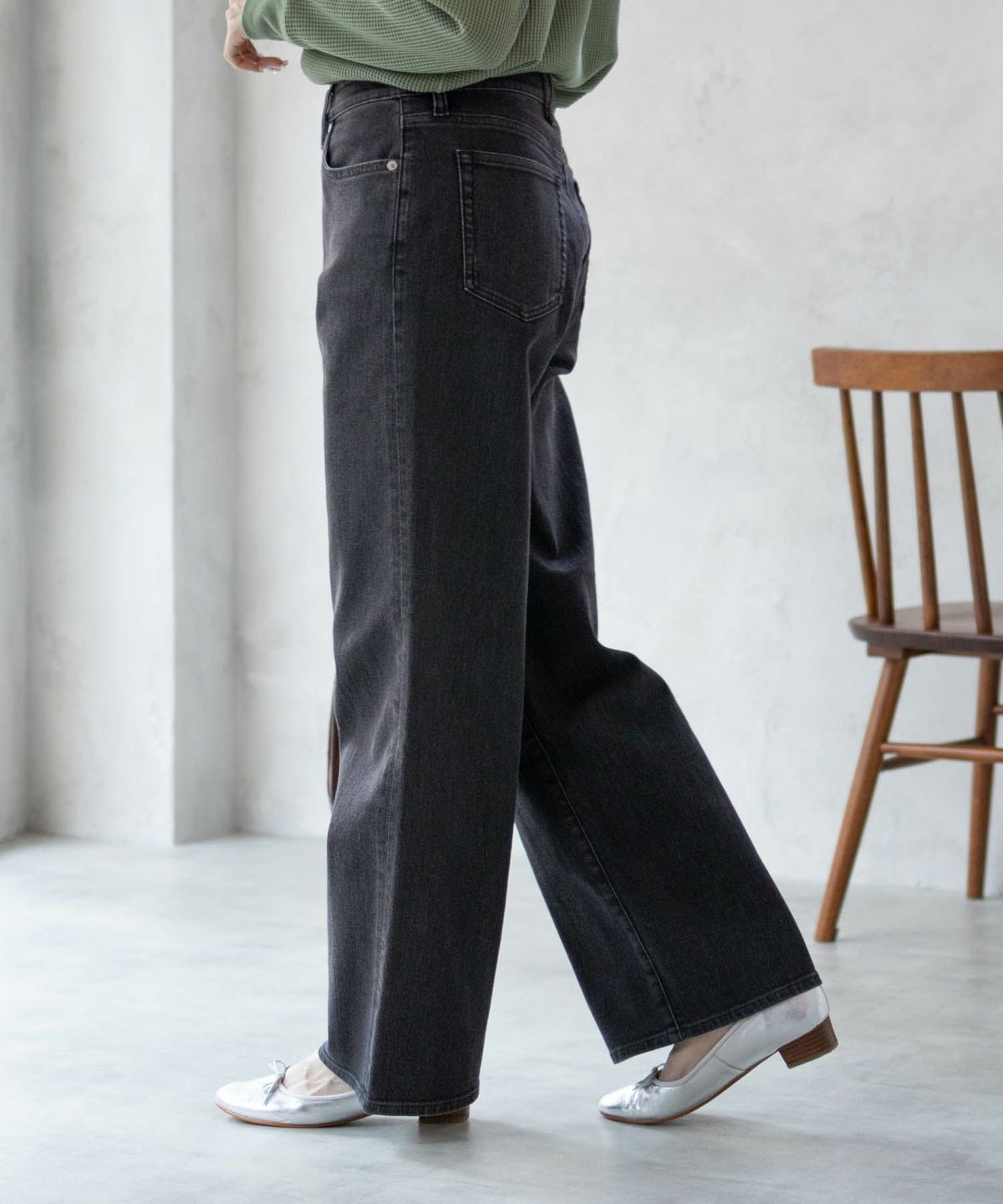 AVY 毎日はきたくなるデニム「マイデニ」 ワイドパンツ レディース