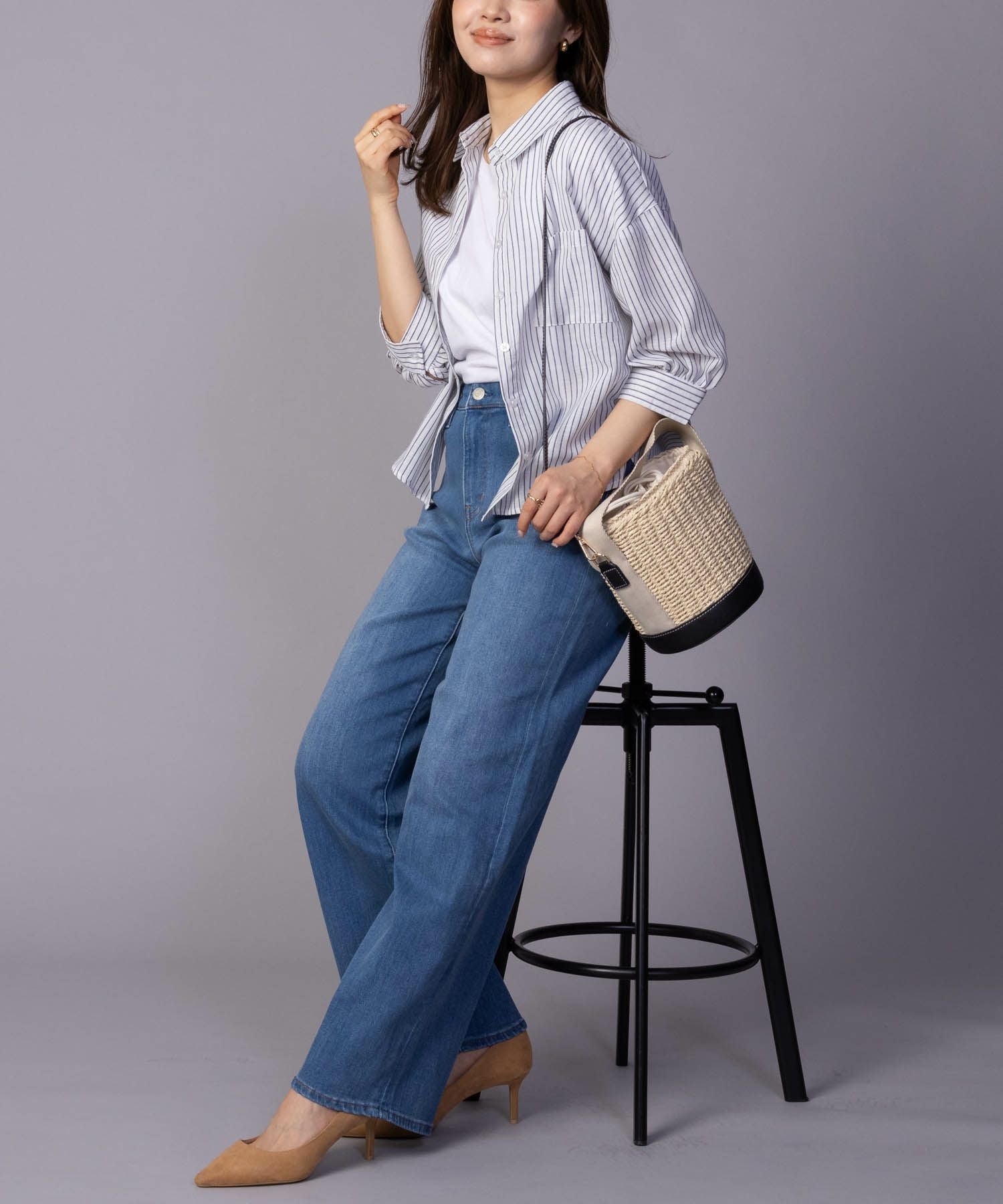 nAvy 毎日はきたくなるデニム「マイデニ」 ワイドパンツ レディース