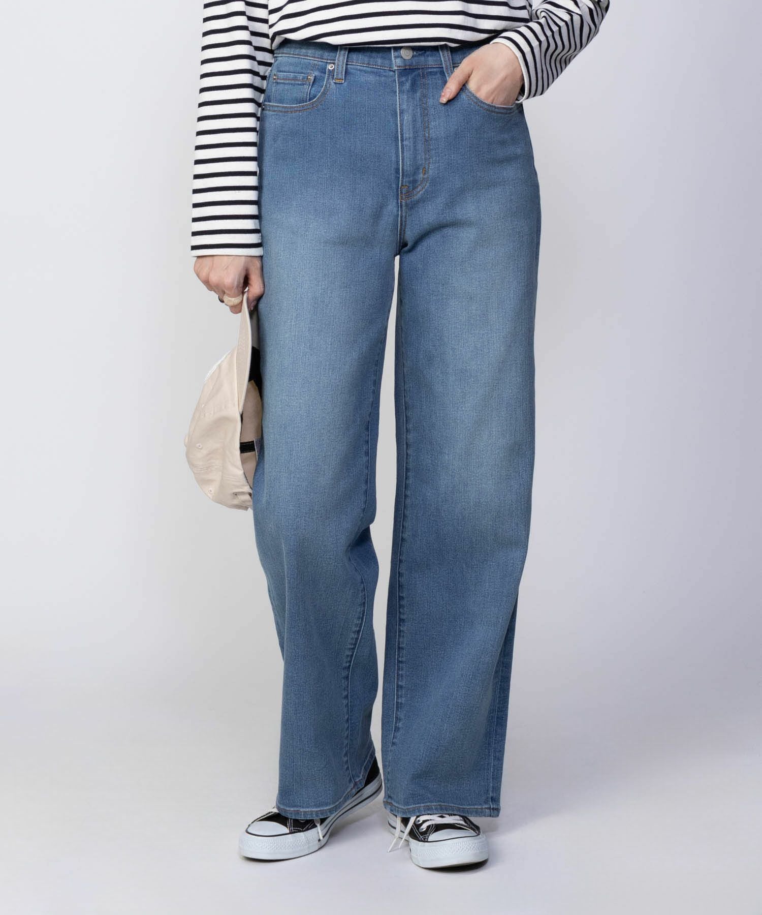 nAvy 毎日はきたくなるデニム「マイデニ」 ワイドパンツ レディース