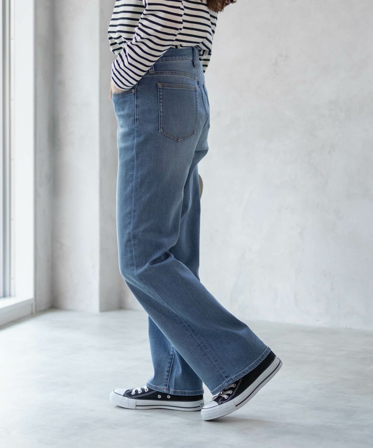 AVY 毎日はきたくなるデニム「マイデニ」 ワイドパンツ レディース