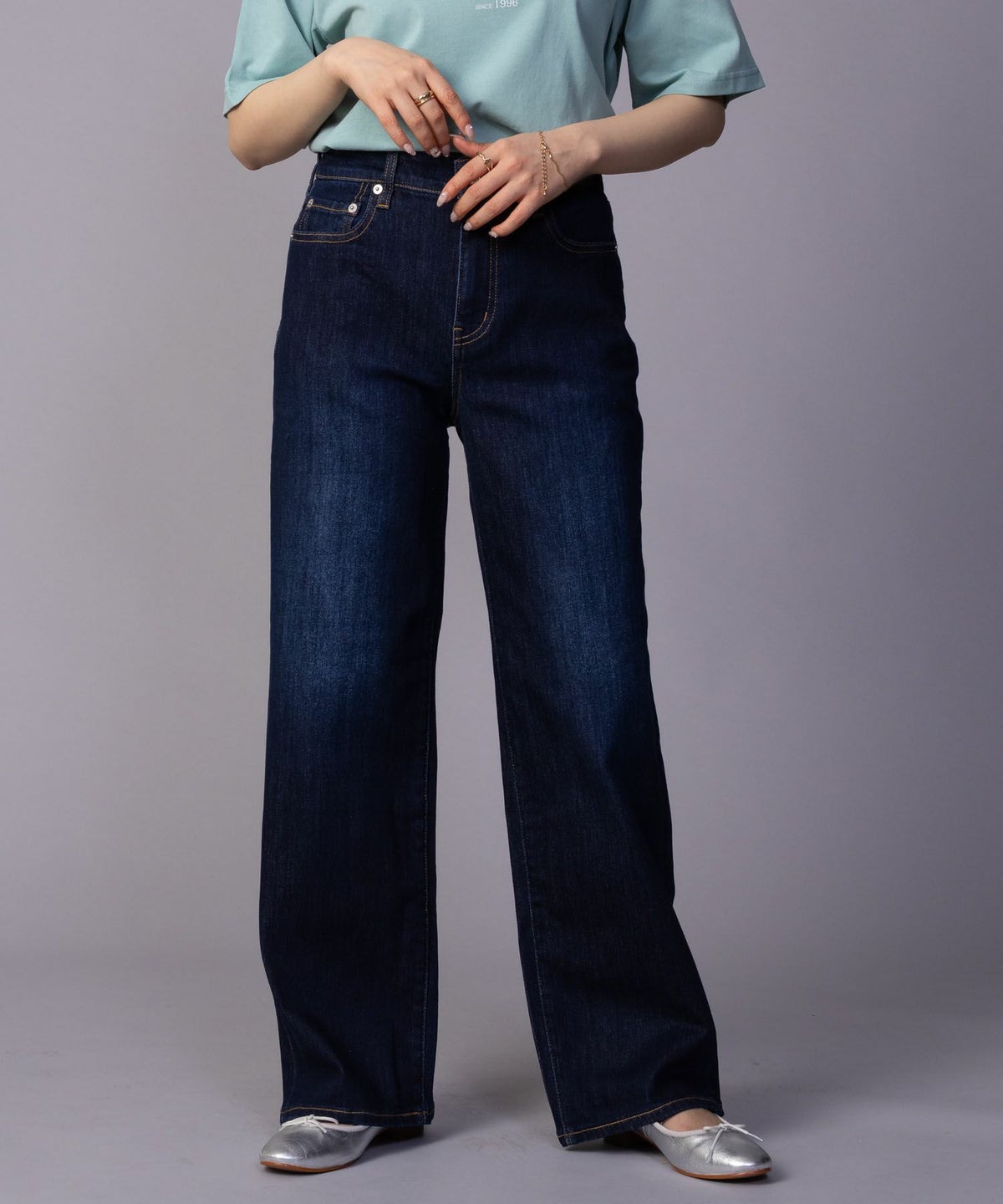 AVY 毎日はきたくなるデニム「マイデニ」 ワイドパンツ レディース