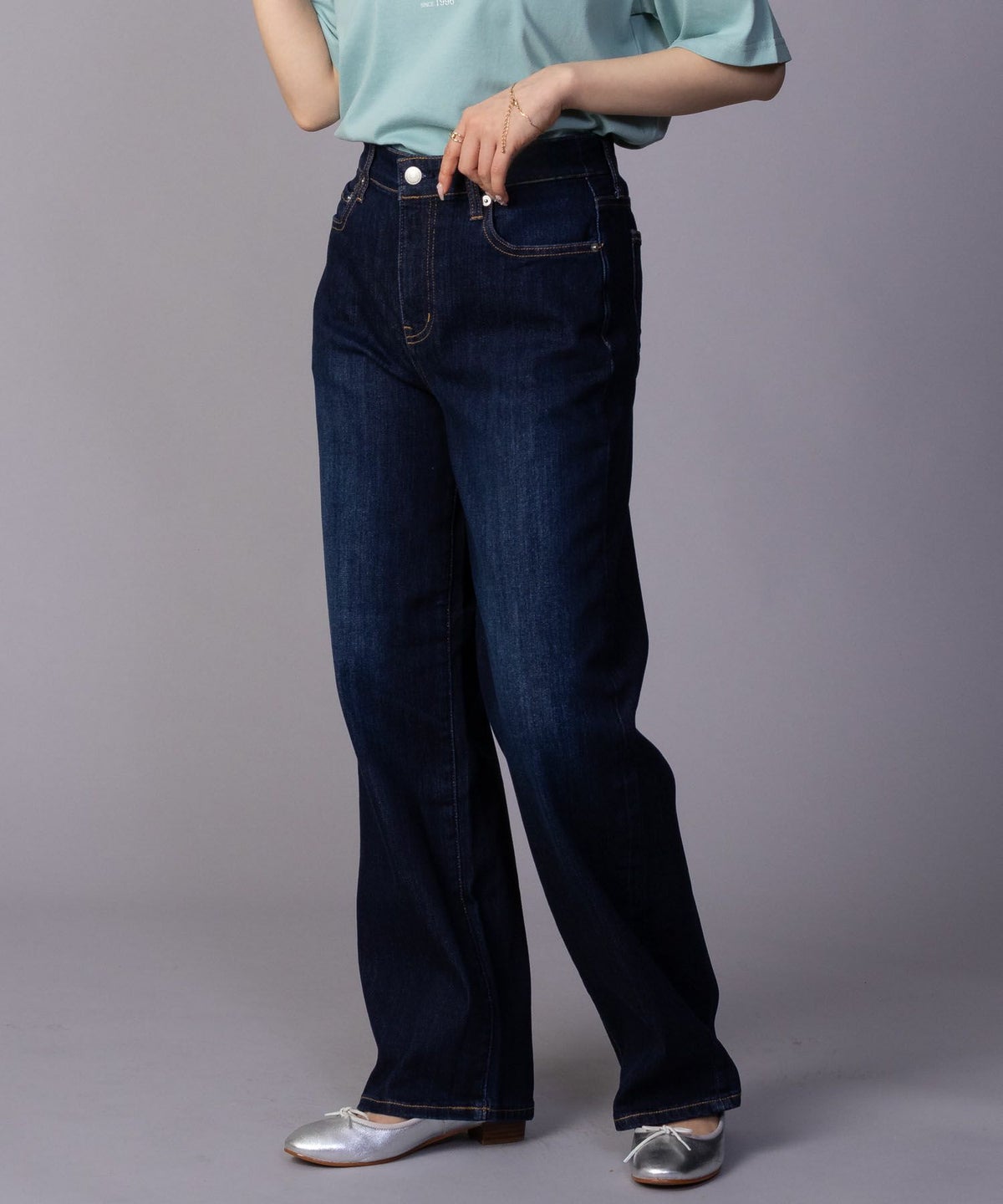 AVY 毎日はきたくなるデニム「マイデニ」 ワイドパンツ レディース