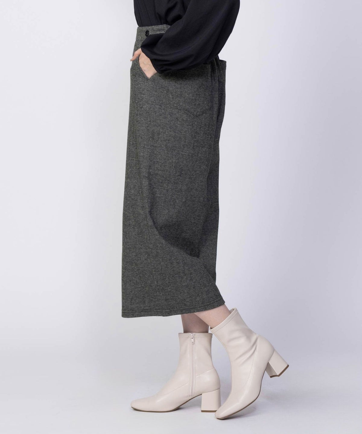 Howdy Marie ニットワイドクロップドパンツ レディース