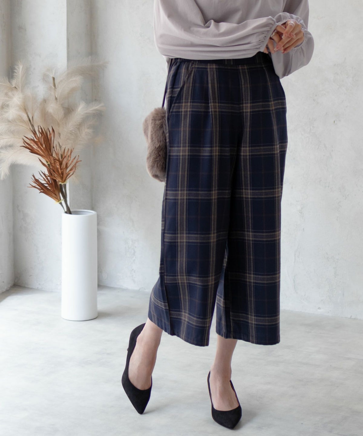 Howdy Marie TRワイドクロップドパンツ レディース