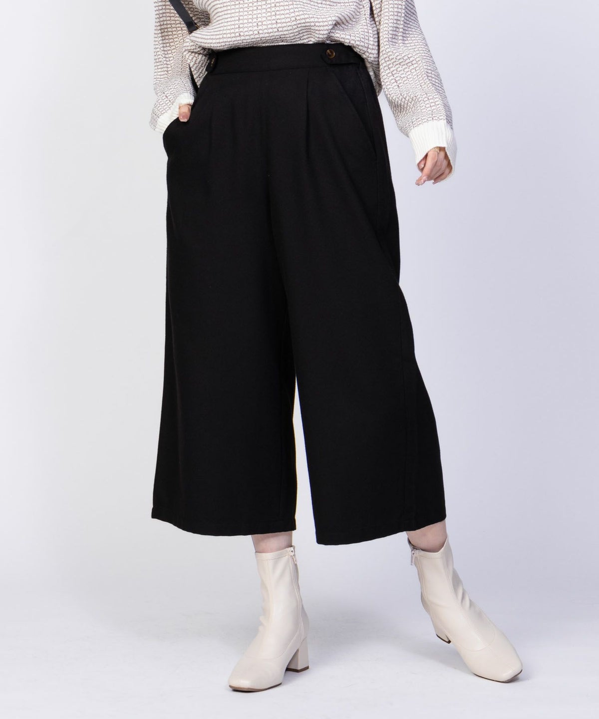 Howdy Marie TRワイドクロップドパンツ レディース