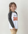 T-GRAPHICS かすれラグラン長袖Tシャツ キッズ メール便 対応商品商品サムネイル-1