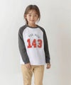 T-GRAPHICS かすれラグラン長袖Tシャツ キッズ メール便 対応商品商品サムネイル-2