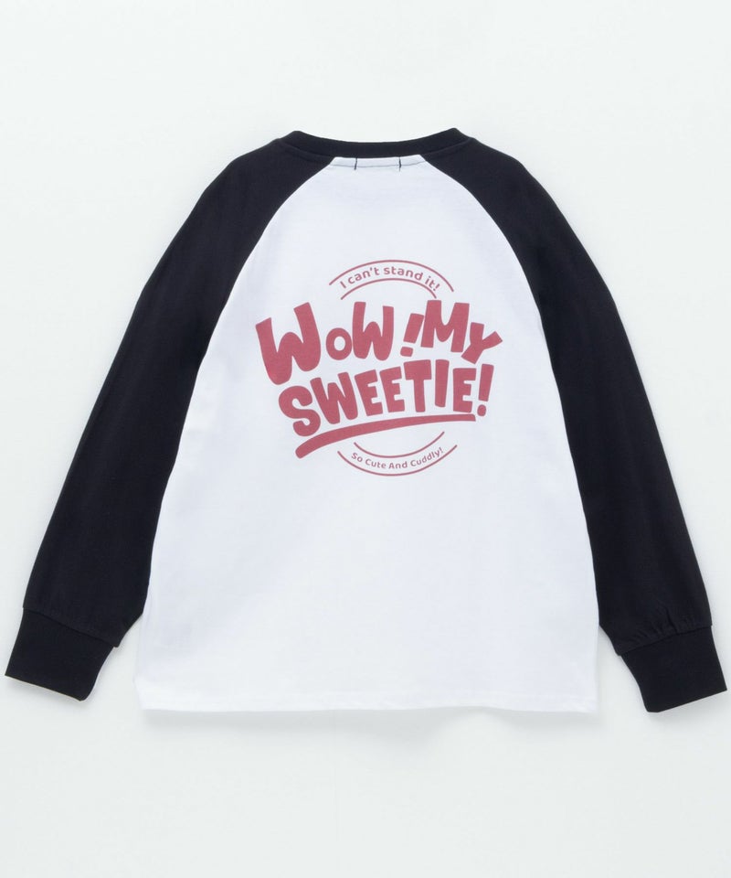 T-GRAPHICS かすれラグラン長袖Tシャツ キッズ メール便 対応商品商品画像-9