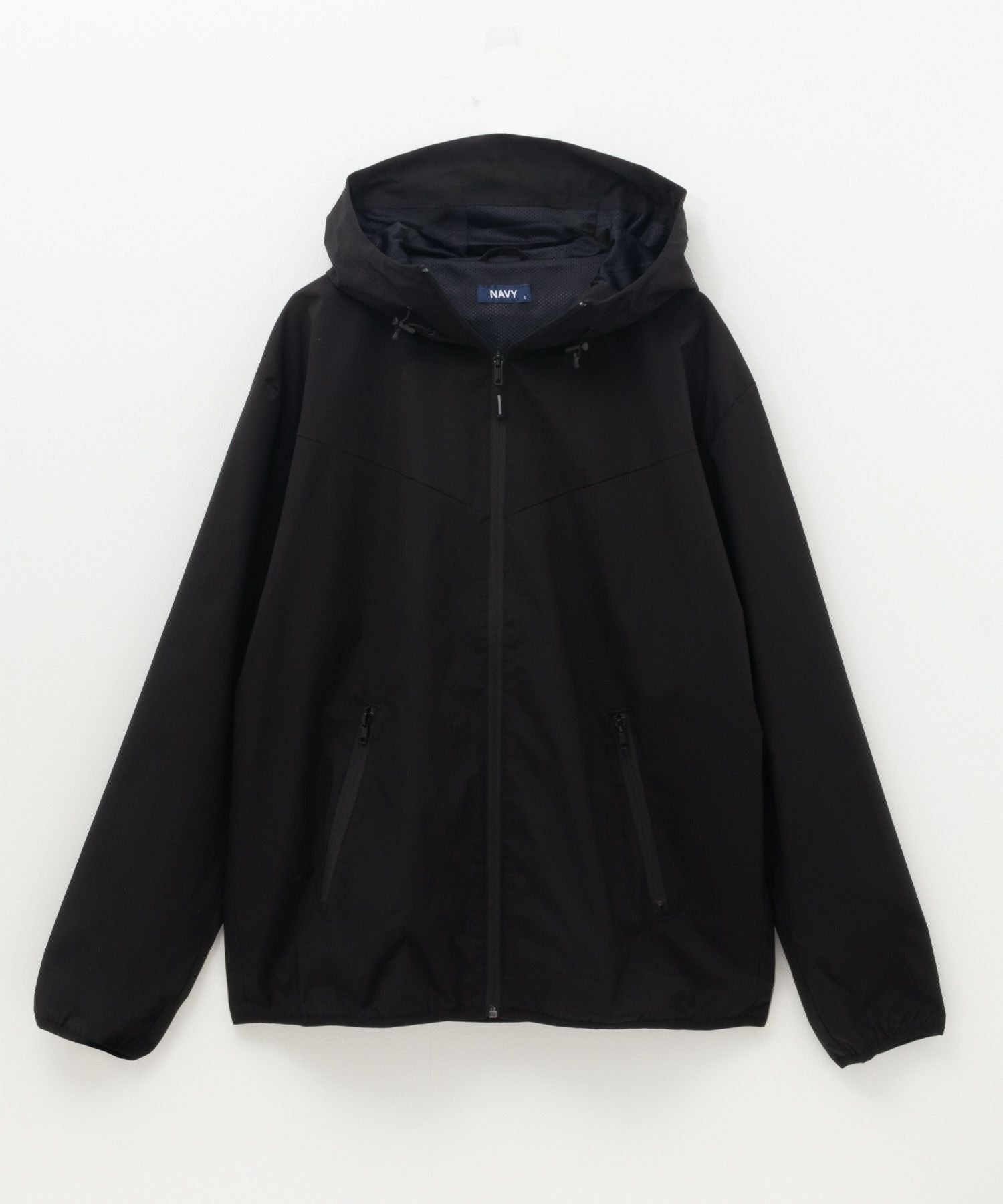 NAVYシャットアウター SOLOTEX(R)使用 裏メッシュフードジャケット メンズ