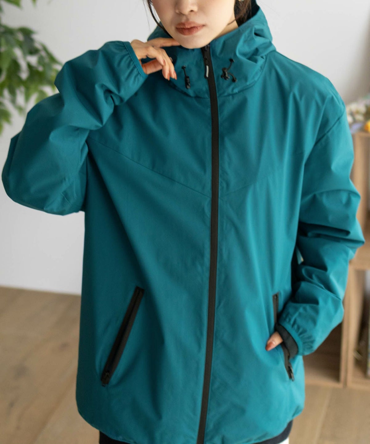 NAVY SOLOTEX(R)使用 裏メッシュフードジャケット メンズ