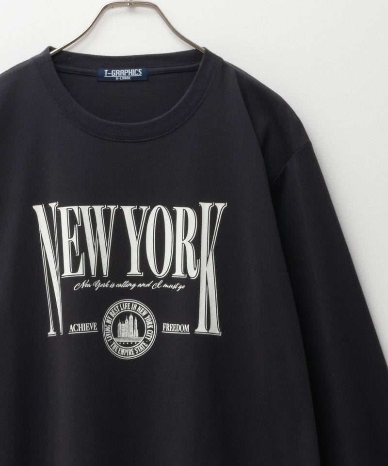 T-GRAPHICS カレッジプリント長袖Tシャツ メンズ商品画像-2